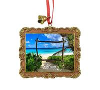 Petite ANSE Mahe Island Seychelles Travel Souvenir Xmas Tree Ornament Hanging Pendant Home Christmas Party Decoration