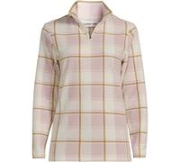 Petite Anyweather Half Zip Fleece Pullover, Print lands end Mauve 10-12