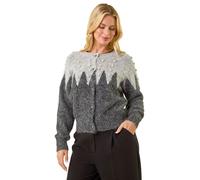 Petite Bobble Buttoned Knit Cardigan Roman Grey 8