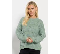Petite Boucle Knit Jumper M&Co Green 10-12
