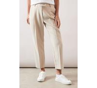 Petite Button Detail Tapered Trousers Wallis Taupe 14