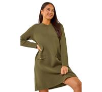 Petite Buttoned Knit Dress Roman Khaki 12