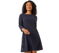Petite Buttoned Stretch Dress Roman Navy 14