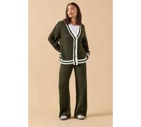 Petite Cable Knit Trousers PixieGirl Dark Green 12-14