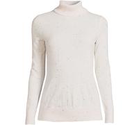 Petite Cashmere Roll Neck Jumper lands end Ivory 24-26