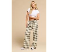 Petite Check Wide Leg Trousers PixieGirl Light Brown 16