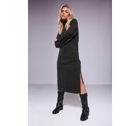 Petite Chunky Roll Neck Jumper Dress PixieGirl Black 10-12