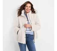 Petite Cinch-waist Sherpa Fleece Jacket lands end Light Tan 14-16