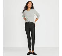 Petite Coated Skinny Jeans, High Waisted lands end Black 14-16