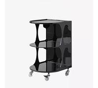 Petite Coffee Table with Storage 3-Tier Nightstand on Wheels Versatile End Table for Bedroom Kitchen Office - Stylish and Functional (Color: E)