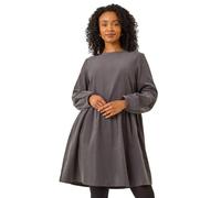 Petite Cord Cotton Mini Dress Roman Charcoal 12
