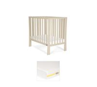 Petite Cot Bundle with Essential Airflow Fibre Mattress - Cashmere Cashmere