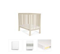 Petite Cot Bundle with Essential Pocket Spring Mattress (4 Pieces) - Cashmere Cashmere