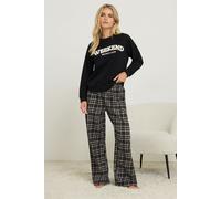 Petite Cotton Check Pyjama Bottoms PixieGirl Black 10-12