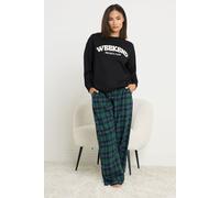 Petite Cotton Check Pyjama Bottoms PixieGirl Mid Navy 16-18