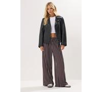 Petite Crepe Striped Trousers PixieGirl Dark Red 12