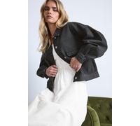 Petite Denim Balloon Sleeve Jacket PixieGirl Black 18
