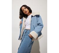 Petite Denim Borg Jacket PixieGirl Blue 12