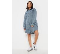 Petite Denim Shirt Mini Dress PixieGirl Blue 10
