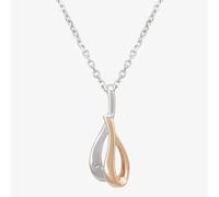 Petite Diamonds Two-Tone Looping Ribbons Pendant DP339CRG0.5(T)