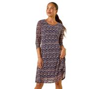 Petite Ditsy Floral Print Stretch Dress Roman Tan 10