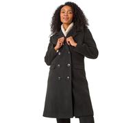 Petite Double Breasted Coat Roman Black 8