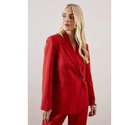Petite Double Breasted Collared Blazer Wallis Rust 12