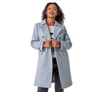Petite Double Breasted Military Coat Roman Grey 12