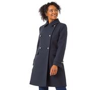 Petite Double Breasted Military Coat Roman Navy 16