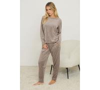 Petite Embossed Luxe Pyjama Set PixieGirl Stone 16-18