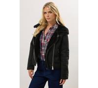 Petite Faux Fur Aviator Jacket M&Co Black 12