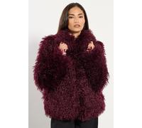 Petite Faux Fur Jacket PixieGirl Burgundy 8
