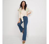 Petite Flared Pull-on Jeans, High Waisted lands end Dark Blue 12