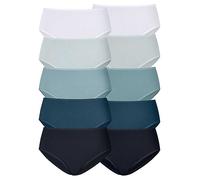Petite Fleur Pack of 10 High Waist Briefs Blue