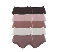 Petite Fleur Pack of 10 High Waist Briefs Purple
