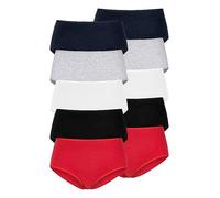 Petite Fleur Pack of 10 High Waist Briefs Purple