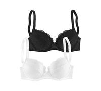 Petite Fleur Pack of 2 Balconette Bras White