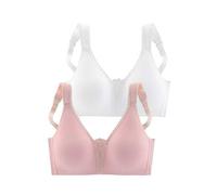 Petite Fleur Pack of 2 Non-Underwired Bras Rose / White