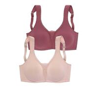 Petite Fleur Pack of 2 Non-Underwired Bras Rosewood / Rose