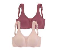 Petite Fleur Pack of 2 Non-Underwired Bras Rosewood / Rose