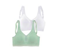 Petite Fleur Pack of 2 Non Wired Bralettes Mint