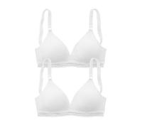Petite Fleur Pack of 2 Non-Wired Bralettes White
