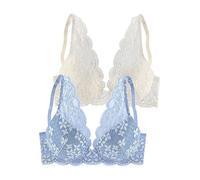 Petite Fleur Pack of 2 Push-Up Bras Blue