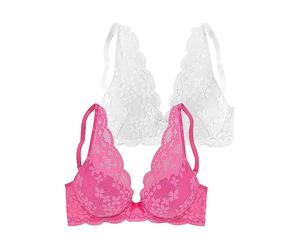 Petite Fleur Pack of 2 Push-Up Bras Pink