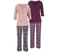 Petite Fleur Pack of 2 Pyjamas Light Pink / Burgundy
