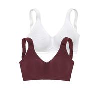 Petite Fleur Pack of 2 Seamless Bras Burgundy