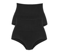 Petite Fleur Pack of 2 Shapewear Waist Briefs Black