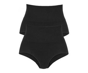 Petite Fleur Pack of 2 Shapewear Waist Briefs Black