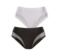 Petite Fleur Pack of 2 Tummy Tone Forming Briefs Black / White