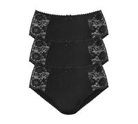 Petite Fleur Pack of 3 Midi Briefs 3 X Black